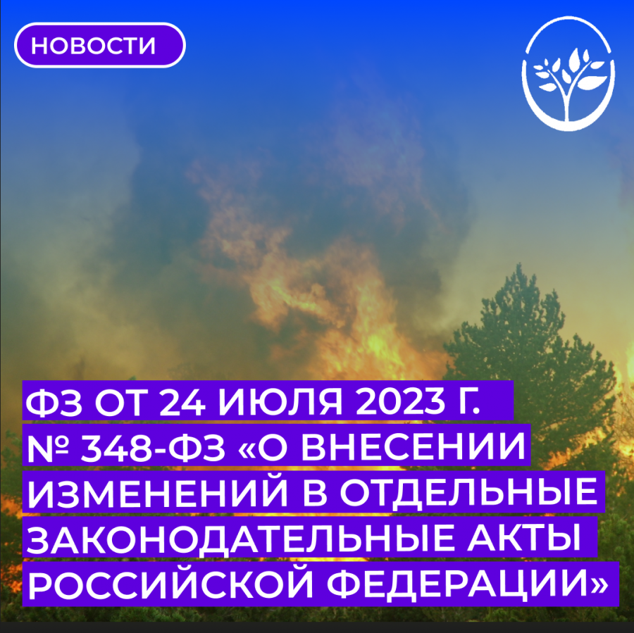 Принят Федеральный закон от 24 июля 2023 г. № 348-ФЗ «О внесении изменений в отдельные законодательные акты Российской Федерации»