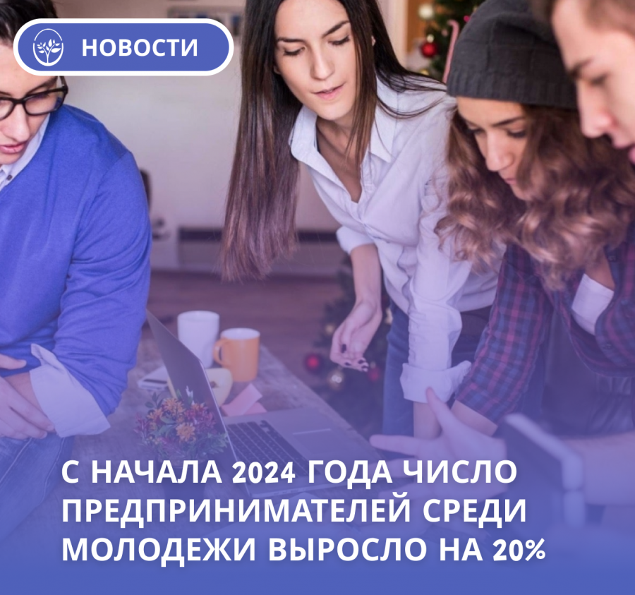  С начала 2024 года число предпринимателей среди молодежи выросло на 20%