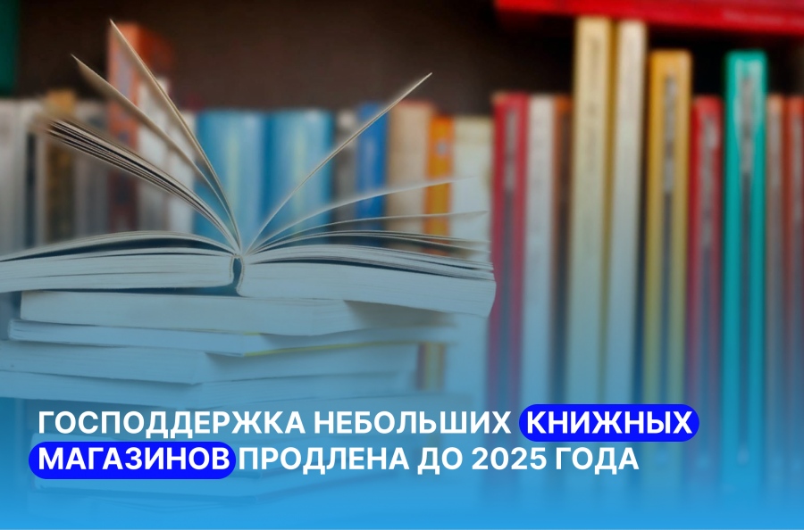  Господдержка небольших книжных магазинов продлена до 2025 года